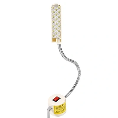 Immagine di Lampada LED per macchina da cucire, a collo di cigno, con base magnetica montaggio interruttore flessibile AC 220 250 V casa cucire studio macchine (20 LED)