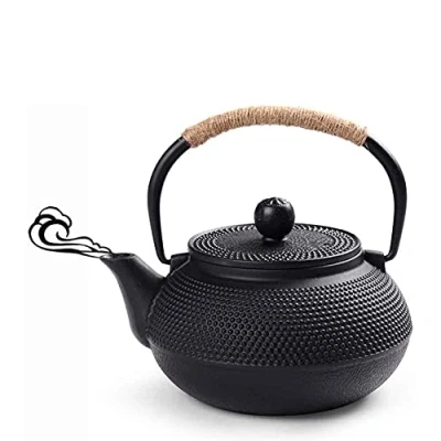 Immagine di Webao Teiera in Ghisa Giapponese Tetsubin Bollitore con Infusore Acciaio Inox, Nero 600ml