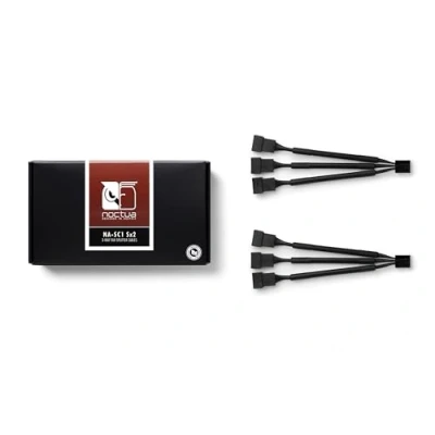 Immagine di Noctua NA SC1 Sx2, Cavi Splitter a 3 Vie per Ventole, PWM 4 pin (Confezione da 2, 13 cm, Nero)