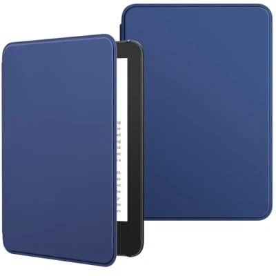 Immagine di MoKo Custodia Compatibile con 6 Pollici Nuovo Kindle 11a Generazione 2024/2022 &amp; Versione Internazionale, Cover Leggera Auto Sveglia/Sonno per 2024 Gen e Reader, Blu Marino