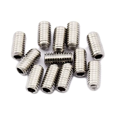 Immagine di Musiclily Pro Metrica M3X6mm Viti Altezza Selle in Acciaio Inossidabile per Ponte Chitarra Elettrica Strato e Tele Import,Colore Originale (Set di 12)