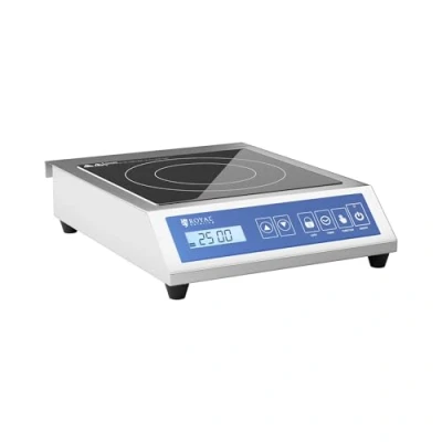 Immagine di Royal Catering Piastra a Induzione Piano di Cottura RCIK 3500GP (28 cm, Da 60 240 C,Timer, Display touch)
