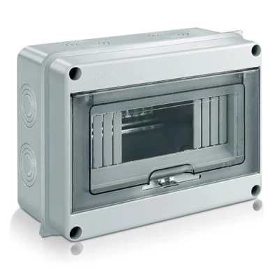 Immagine di Zeawavsl Scatola Elettrica da Esterno IP65, 8 Moduli dei Fusibili Impermeabile con Morsettiera, Quadro Elettrico per Trasparente in Giardino o Altre Aree (8 Moduli)