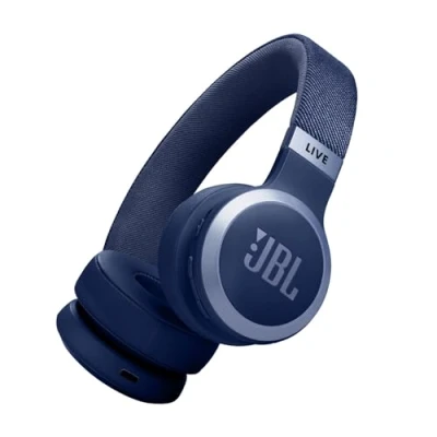 Immagine di JBL Live 670NC Cuffie On Ear Bluetooth Wireless, con Cancellazione Adattiva del Rumore, SmartAmbient, Personi Fi 2.0, Surround, Connessione Multipoint, fino a 65 Ore di Autonomia, Blu