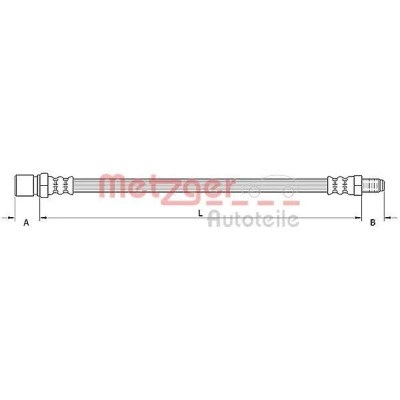 Immagine di METZGER 4110805 Tubi Freno 360 FIAT: Panda III Hatchback, 500 ABARTH: / 595 695 FORD: KA Hatchback