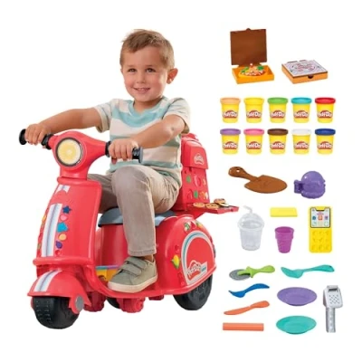 Immagine di Play Doh, Pizza a Domicilio, playset con Scooter, attività manuali per Bambini e Bambine