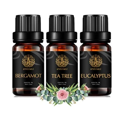 Immagine di Aromaterapia tea Tree Olio essenziale Set per diffusore, 3X10ml 100% Pure Eucalipto Kit umidificatore eucalipto, tree, bergamotto Set, Oli