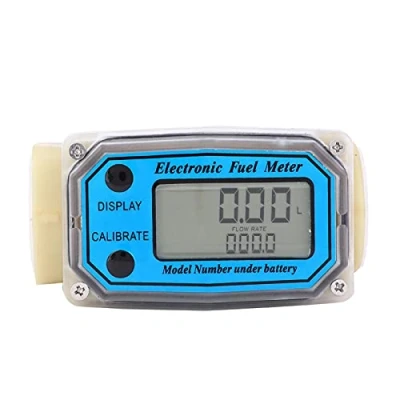 Immagine di Mini Flussometro Digitale a Turbina, Contalitri per Acqua Liquida Carburante 15 120 L/Min 1&quot;NPT