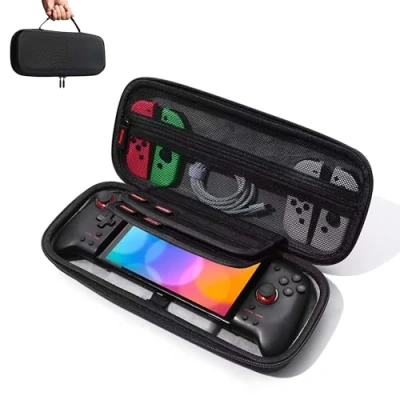 Immagine di iofeiwak custodia Hori Split Pad Pro e ROG ALLY rigida per Nintendo Switch controller/ROG Supporto 20 slot di gioco/protezione dei pulsanti/grande capacità