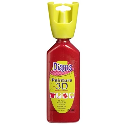 Immagine di DIAM&#039;S Pittura 3D per Tutti i Supporti, Rosso Impero Perlato, 37 ml