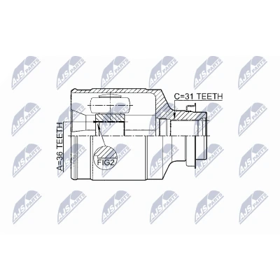 Immagine di NTY NPW MZ 046 Kit Giunto Omocinetico Assale anteriore Dx MAZDA: CX 7