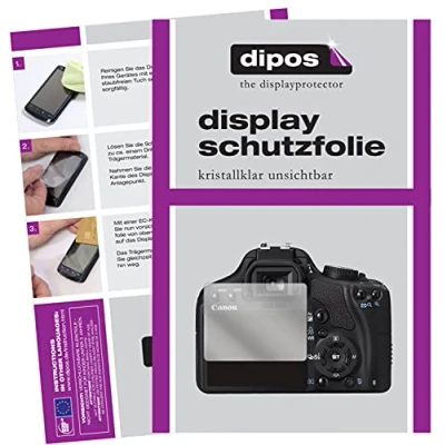 Immagine di dipos I 2x Pellicola Protettiva compatibile con Canon EOS 500D di Protezione cristallo