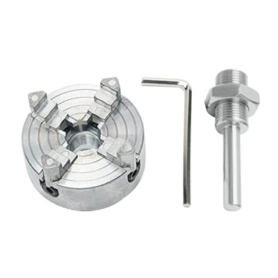 Immagine di Gonnely Set di mandrini per tornio Z011A Prolunga Mandrino a 4 griffe Mini in lega zinco quattro M12x1 Trapano elettrico mano Utensile biella