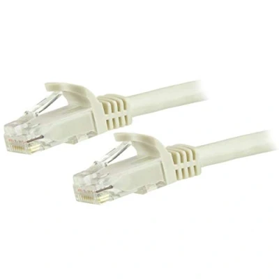 Immagine di StarTech.com Cavo di rete CAT 6, Patch Ethernet RJ45 UTP bianco da 5m antigroviglio