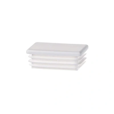 Immagine di Tappo per tubo rettangolare fino a 40x20 mm 10 pezzi colore Bianco tappi lamelle 4x2 cm EMFA ®