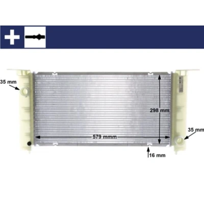 Immagine di MAHLE ORIGINAL CR 1449 000S Radiatore motore 580 325 18 con tubo flessibile Alette di raffreddamento saldate FIAT: Stilo Hatchback, Multi Wagon