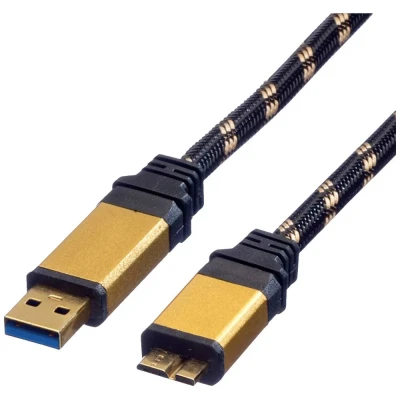 Immagine di Roline Cavo USB 3.2 Gen1 (USB 3.0) Spina A, Micro B 2.00 m Multicolore Schermato 11.02.8879