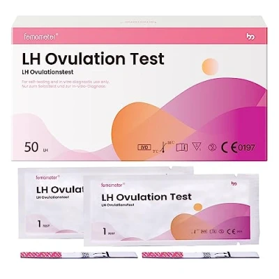 Immagine di Femometer 50 x test ovulazione, Monitoraggio Attendibile del Ciclo e Periodo Fertile Combinato con app (iOS &amp; Android)