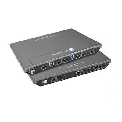 Immagine di AV Access KVM Switch Doppio monitor 2 porte 4K@60Hz, 2K@144Hz,1080P@240Hz, HDMI USB 3.0 Display esteso computer,Hotkey