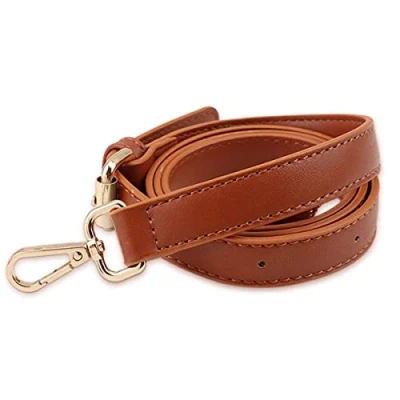 Immagine di Tracolla Per Borsa,Tracolla in Pelle,47 Pollici Universale Regolabile Tracolle Borse con Ganci,Larghezza 1,8 cm Ricambio Cinghia Borsa,Messenger Borsa,Marrone