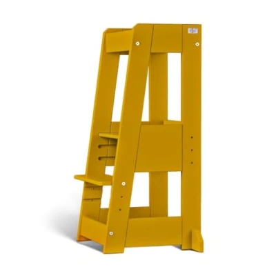 Immagine di tiSsi #1 Torre di apprendimento Felix, esplorazione Montessori Learning Tower Faggio Girasole Giallo