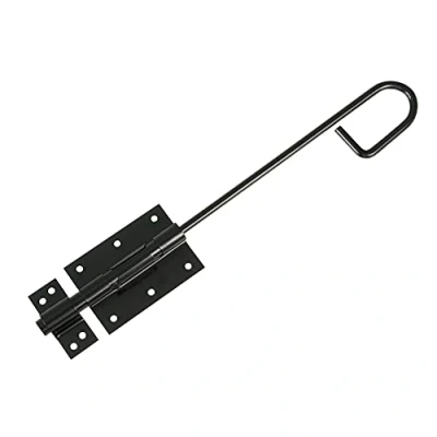 Immagine di Amig Perno di sovrapposizione Chiusura per porte resistente cancelli Acciaio Colore: nero 300 x 90 Ø7 mm Viti incluse