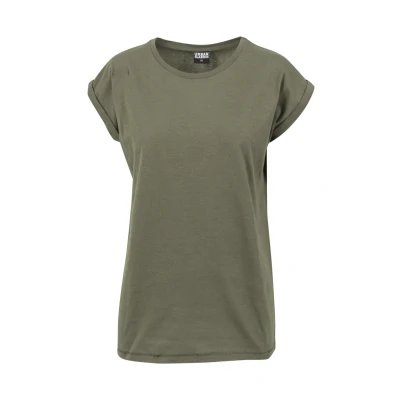 Immagine di Urban Classics Extended Shoulder Tshirt basic, Donna, Taglia: Medium, Olive