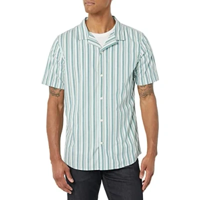 Immagine di Amazon Essentials Camicia da Vacanza dalla vestibilità Aderente Uomo, Multicolore Righe, XXL