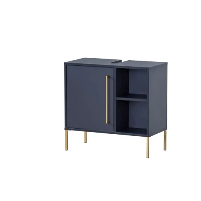 Immagine di Schildmeyer Kent Mobile sottolavello, Legno ingegnerizzato, Blu Notte/Oro, 65,3 x 33,1 63,3 cm