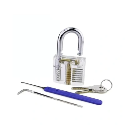 Immagine di Set per pratica grimaldelli principianti, serratura trasparente con strumento grimaldelli, kit economico (un kit)