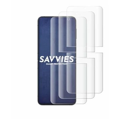 Immagine di savvies (4 Pezzi Full Screen Pellicola Protettiva per Samsung Galaxy Z Flip 4 Cover Copertura [Completa Trasparente, 3D Curved]