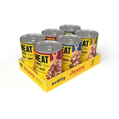 Immagine di Josera Meat Lovers Menu Multipack Alimento umido per cani Alto contenuto di carne. senza cereali completo 6 x 400 g