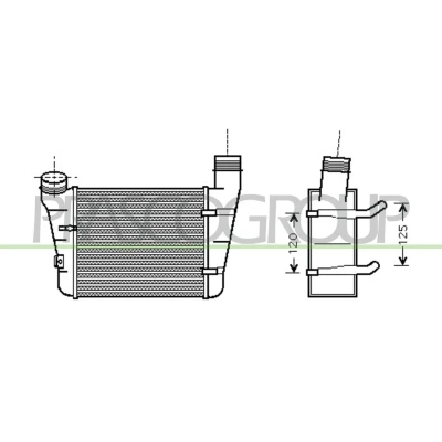 Immagine di PRASCO AD020N003 Intercooler AUDI: A4 B6 Avant, B7 Sedan, Sedan
