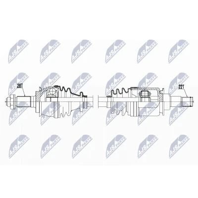 Immagine di NTY NPW BM 119 Albero motore / Semiasse Assale anteriore Sx 621 Cambio manuale MINI: Hatchback