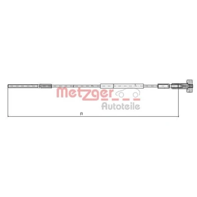 Immagine di METZGER 11.5936 Cavo Freno anteriore 279 COFLE OPEL: Zafira A, Astra G Caravan
