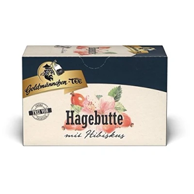 Immagine di Goldmännchen Tee Hagebutte con Ibisco 20 bustine di tè sigillate singolarmente