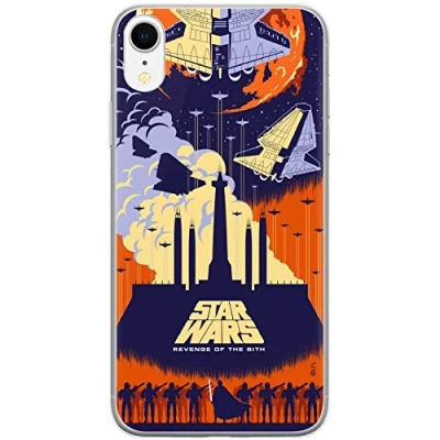 Immagine di Ert Group custodia per cellulare Apple Iphone XR originale e con licenza ufficiale Star Wars, modello 030 adattato in modo ottimale alla forma dello smartphone, TPU
