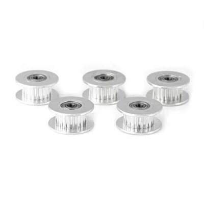 Immagine di Walfront Accessori per stampanti 3D, 5 puleggia in alluminio 2GT, 3 mm/5 mm, ruota 16/20 denti o senza cintura larghezza 6 mm/10 mm (W6 20T, foro 3, dentati)