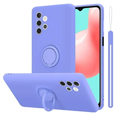 Immagine di Cadorabo Custodia compatibile con Samsung Galaxy A32 5G in LIQUID LILA CHIARO per Cellulare Silicone TPU Flessibile Anello Paraurti Cover Posteriore Ultra Sottile