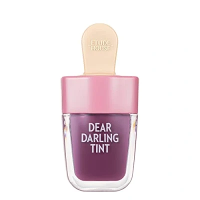 Immagine di ETUDE Dear Darling Water Gel Tint Ice Cream (PK004 Red Bean Red) (21AD) Vivid High Color Lip with Minerals and Vitamins from Soap Berry Extract to Moisture Your Lips