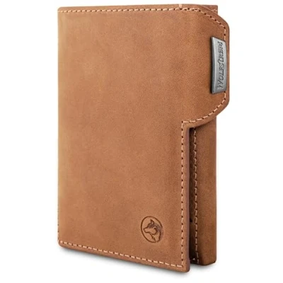 Immagine di Wolfstrøm Slim Wallet &#039;Svente&#039; I 11 Carte Mini Portafoglio da uomo con scomparto per monete, RFID Blocker e donna piccolo Credit Card Holder piccolo,