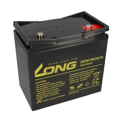 Immagine di 1 batteria AGM 12V / 62Ah al piombo WP 22NF305CN compatibile con MP62 12C, 12LCP 56