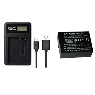 Immagine di FUGASUN 1 pz 1800 mAh DMW BLC12 DMWBLC12 Batteria con caricabatteria LCD singolo per Panasonic Lumix FZ1000, FZ200, FZ300, G5, G6, G7, GH2, DMC GX8