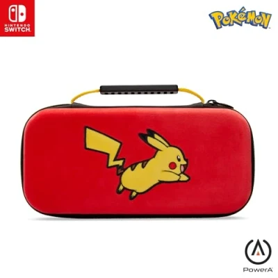 Immagine di custodia di protezione PowerA per Nintendo Switch, modello OLED o Switch Lite Pikachu Jump, protettiva, consolle, accessori, memoria, licenza ufficiale