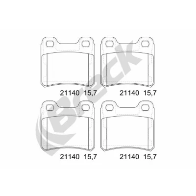 Immagine di BRECK 21140 00 704 Kit pastiglie freno Non predisposto per contatto segnalazione usura OPEL: Astra F CC, Kadett E Calibra A