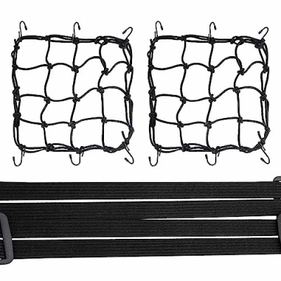 Immagine di Rete Elastica Moto,Corda Elastica,Corde Elastiche con Gancio,3 Pezzi 4 in 1 Cinghie e 2 Moto,Cinghia per Moto,Scooter,Portapacchi