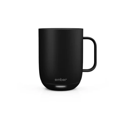 Immagine di Ember Smart Mug 2 con regolazione della temperatura 414 ml, controllabile tramite app, ricaricabile, display LED intelligente, batteria da 80 minuti e design migliorato, colore nero
