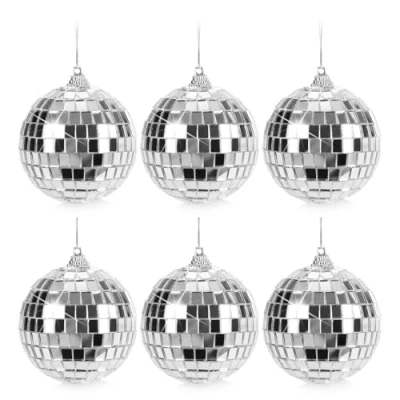 Immagine di com four® 6X Palla da Discoteca a Specchio Appendere per Feste Come Capodanno, Compleanno, Festa Tema Ø 7 cm (Ø 7cm)