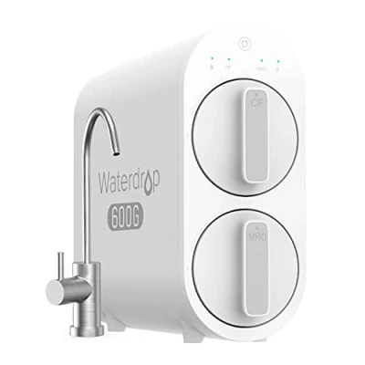 Immagine di Waterdrop RO Filtrazione dell&#039;Acqua Sistema ad Osmosi Inversa, 2271 Litri, 2:1 Puro per Drenare, Senza Serbatoio, Pannello Intelligente, Multistadio Composito, Certificato FCC, WD G2P600 W