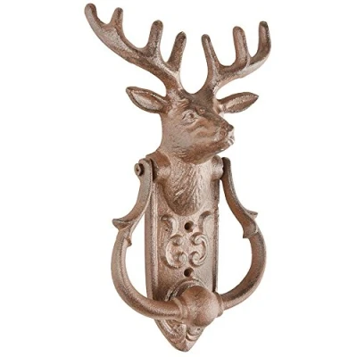 Immagine di Esschert Design Rustic Cast Iron DB78 Battente per Porta, Cervo, Ferro, Marrone, Taglia Unica